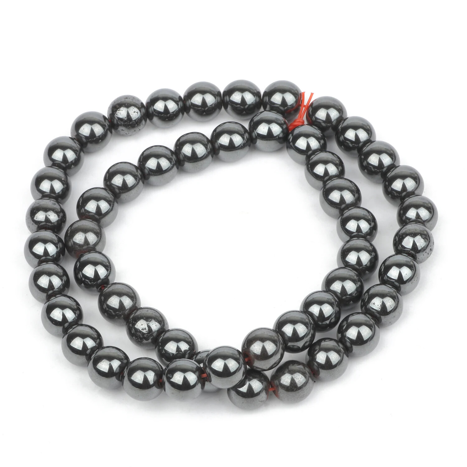 4-12mm Natural Black Hematite Stone Round Loose Spacer Beads for Jewelry Making