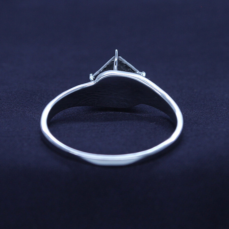 Natural Diamond Accents Wedding Engagement Ring 14K White Gold Plated Silver