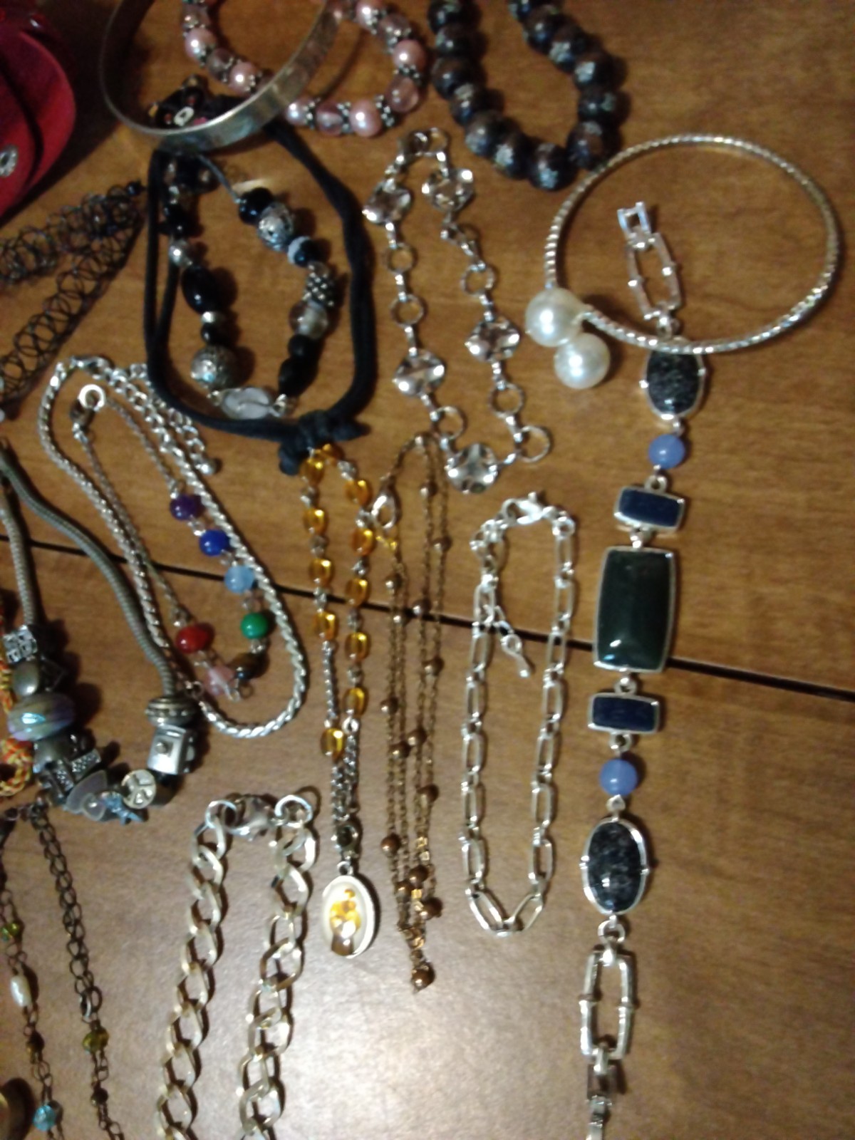 37 Bracelet LOT Diff Size Style Material Color Age Bead Stretch Charm Wear Craft