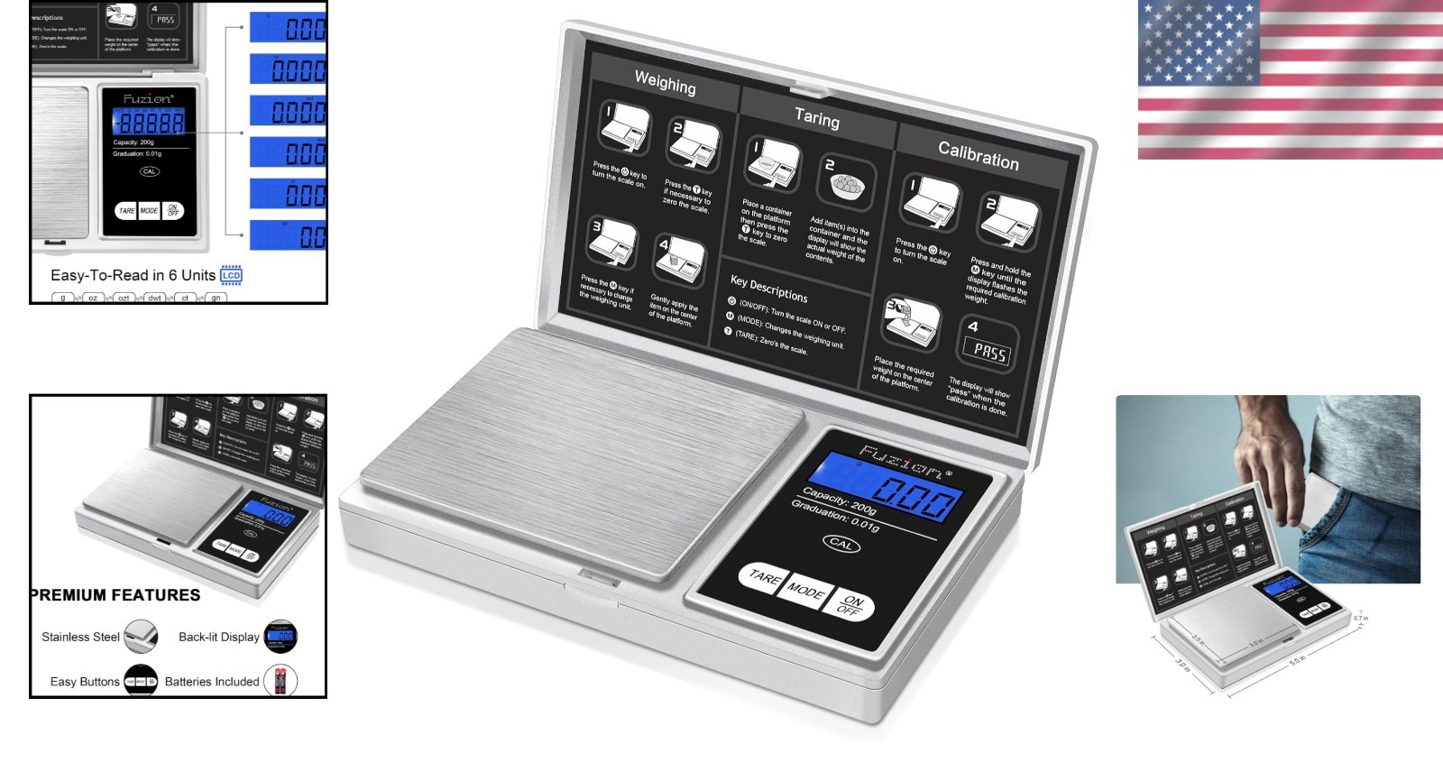 Lightweight 200g Digital Scale with Tare Function – Perfect for Herbs & Jewelry