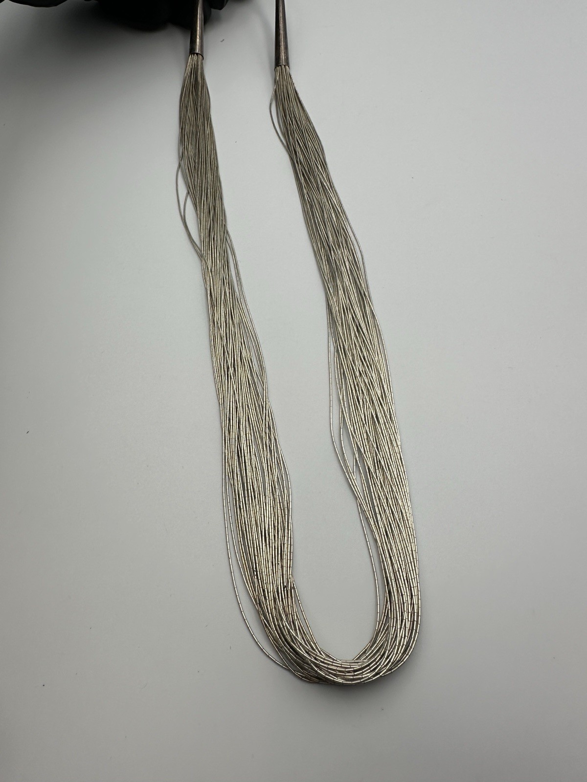 Vintage Strand Liquid Silver Native American 30” Necklace 925 Sterling 71.3g