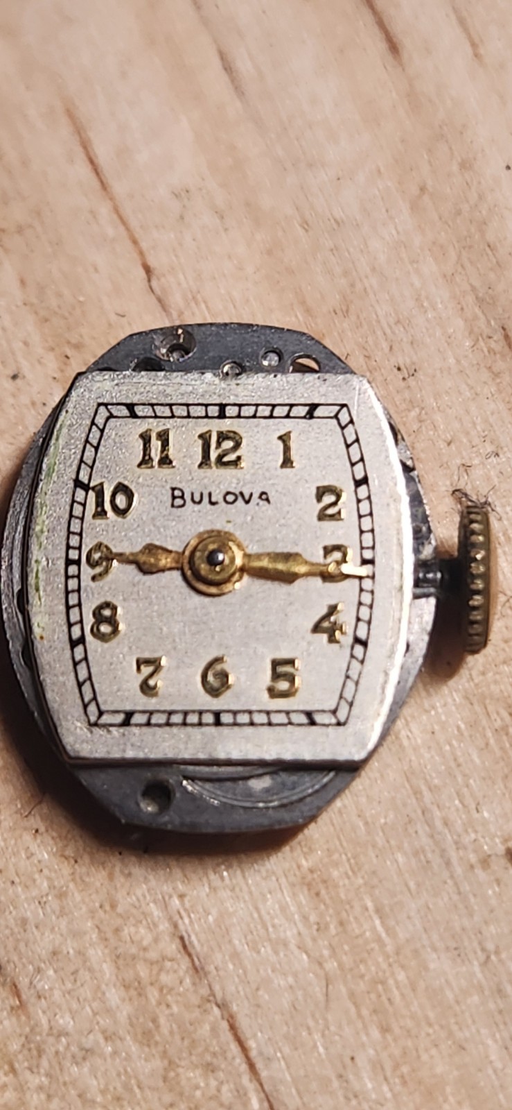 Vintage Bulova 5at 21 Jewels 13mm Movement w/dial