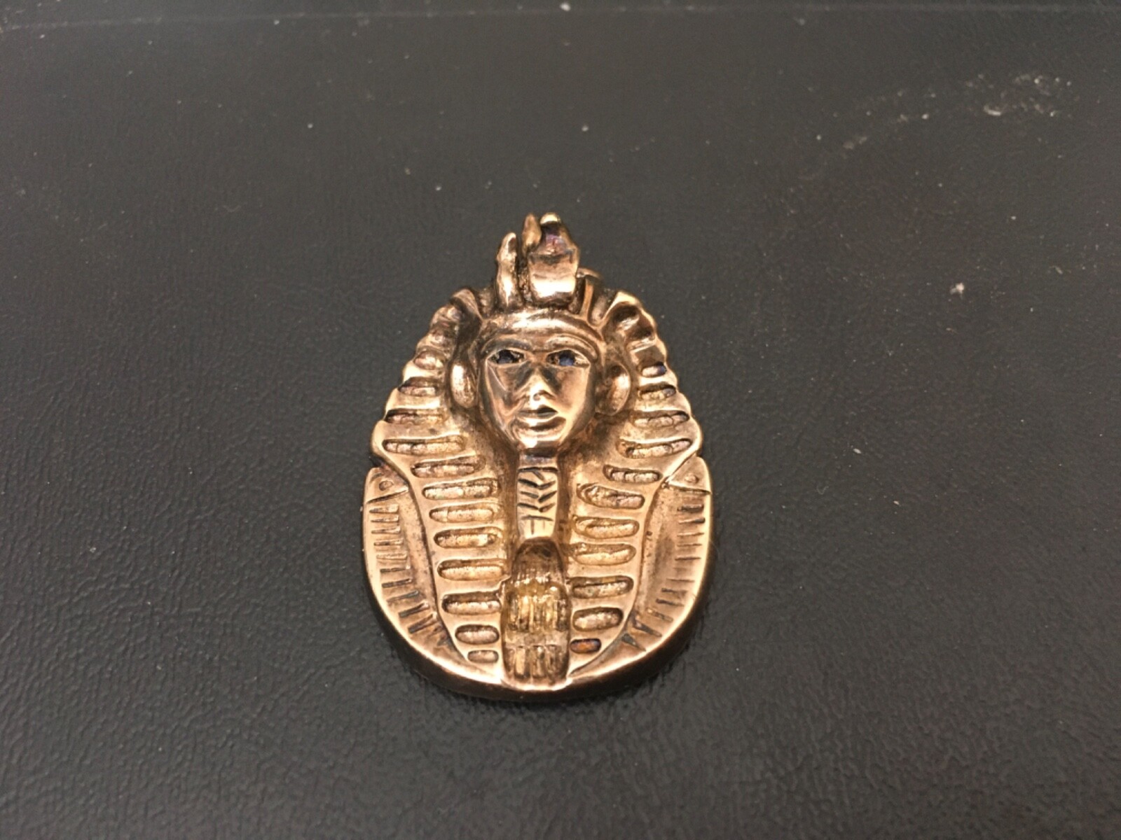 Egyptian Revival 925 sterling silver pharaoh snake head wadjet pendant by JCF
