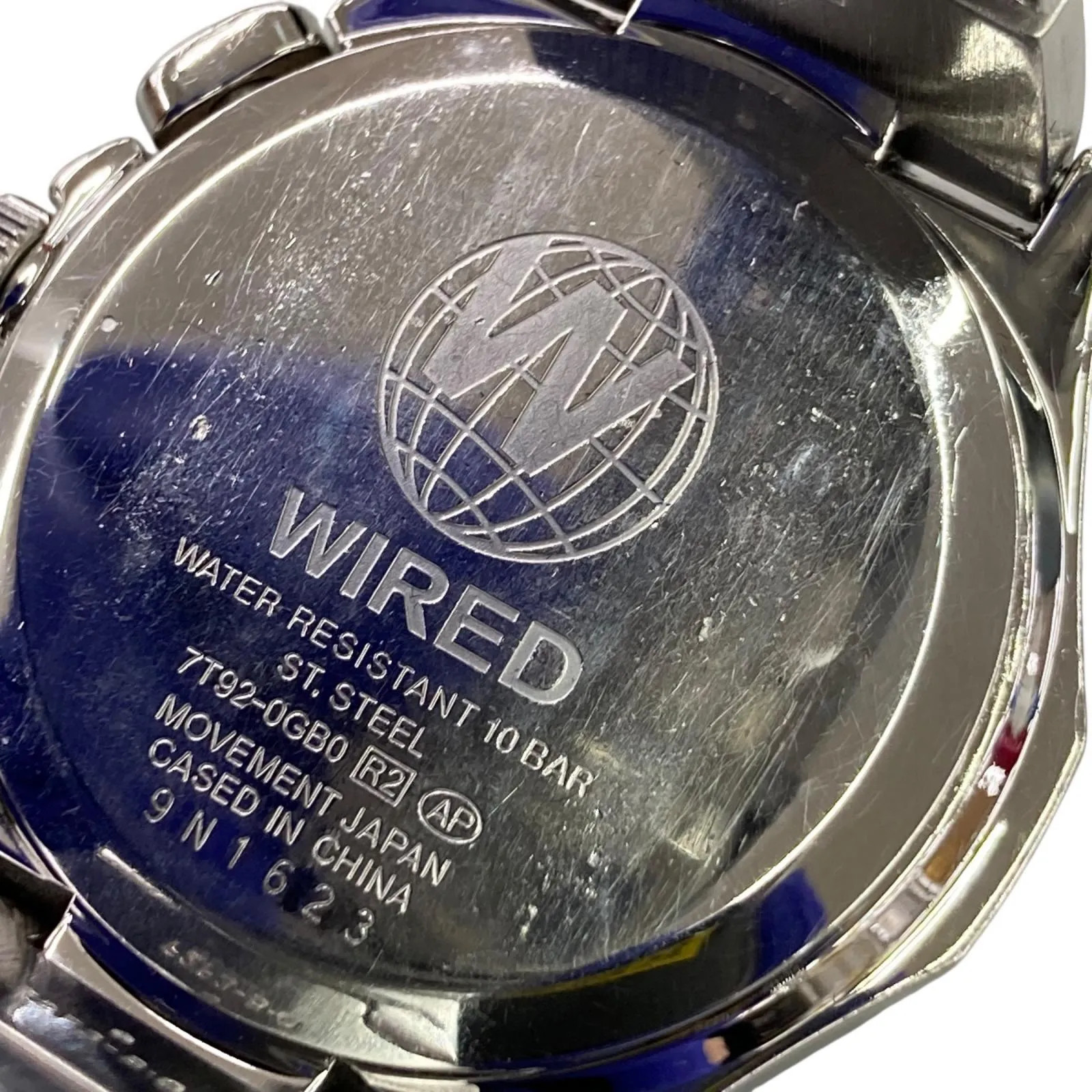 186001 Tested and working SEIKO WIRED Chronograph Watch 7T92 Silver