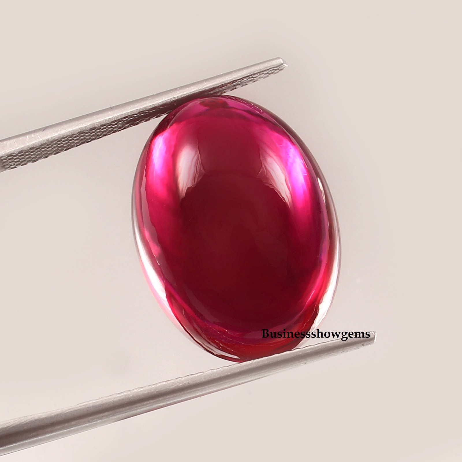 Flat Back Lab Created Blood Red Ruby Oval Synthetic Gemstone-(4×6-15x20mm)-1pcs