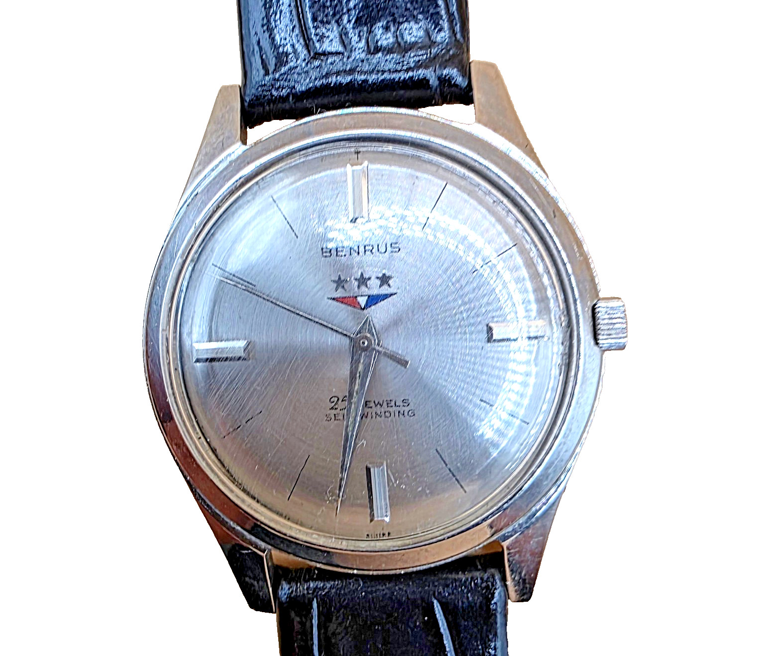 VTG Rare BENRUS Military EH-42 Automatic 3 Star Swiss Men’s Watch Works