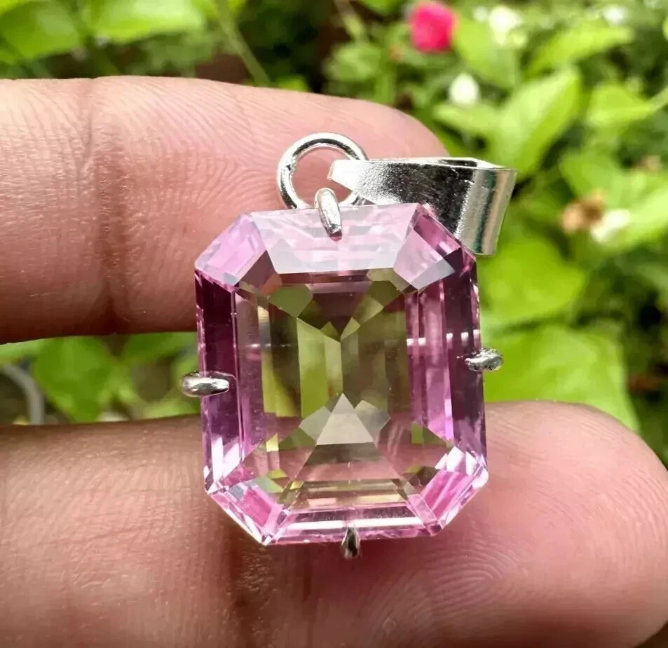Natural 35 Carat Padparadscha Sapphire Certified Loose Gemstone 925 Silver