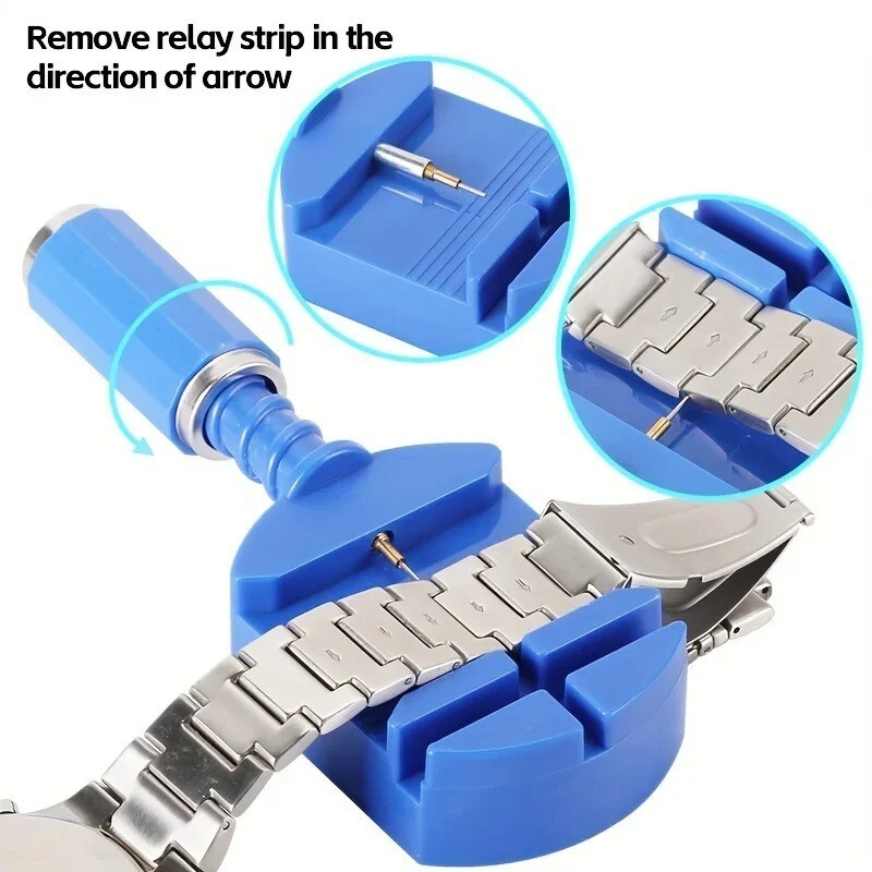 147 Pcs Watch Repair Kit Watchmaker Back Case Remover Opener Link Pin Spring Bar
