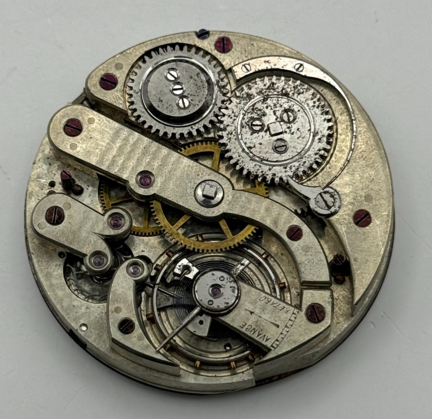 Max Gugenheim Neveu Pocket Watch Movement High Grade Antique Hunter Parts 41.2mm