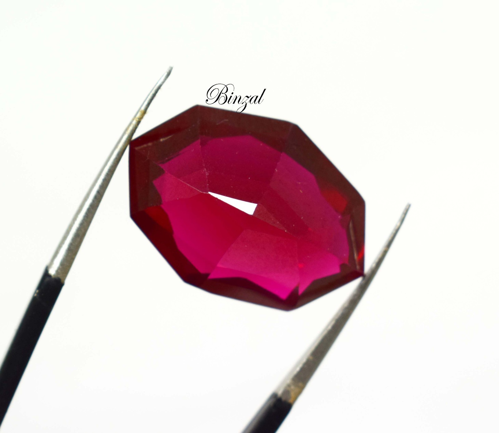 20-22 Ct Natural Mozambique Origin Deep Blood Red Ruby Octagon Loose Gemstone