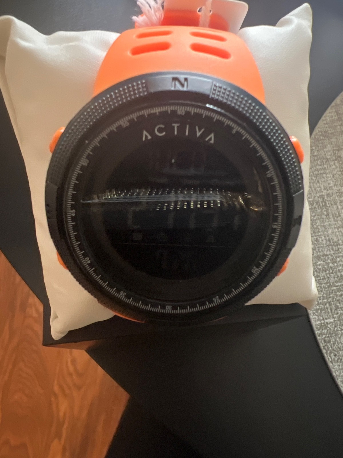 Activa Summit X Men’s 50mm Quartz Digital Watch White Rubber Strap Date