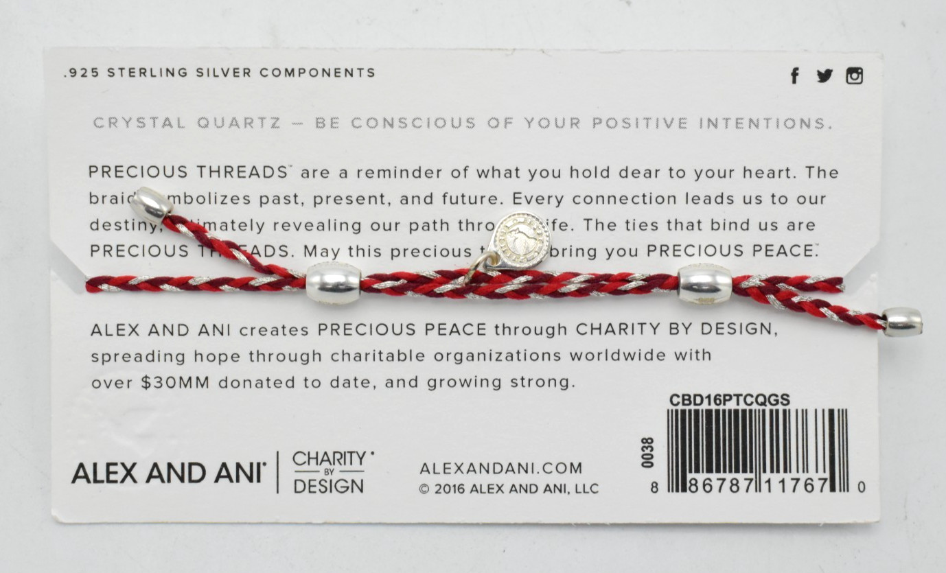 Lot of 50 Alex and Ani Precious Threads Earth Sultry Sterling & Quartz Bracelets