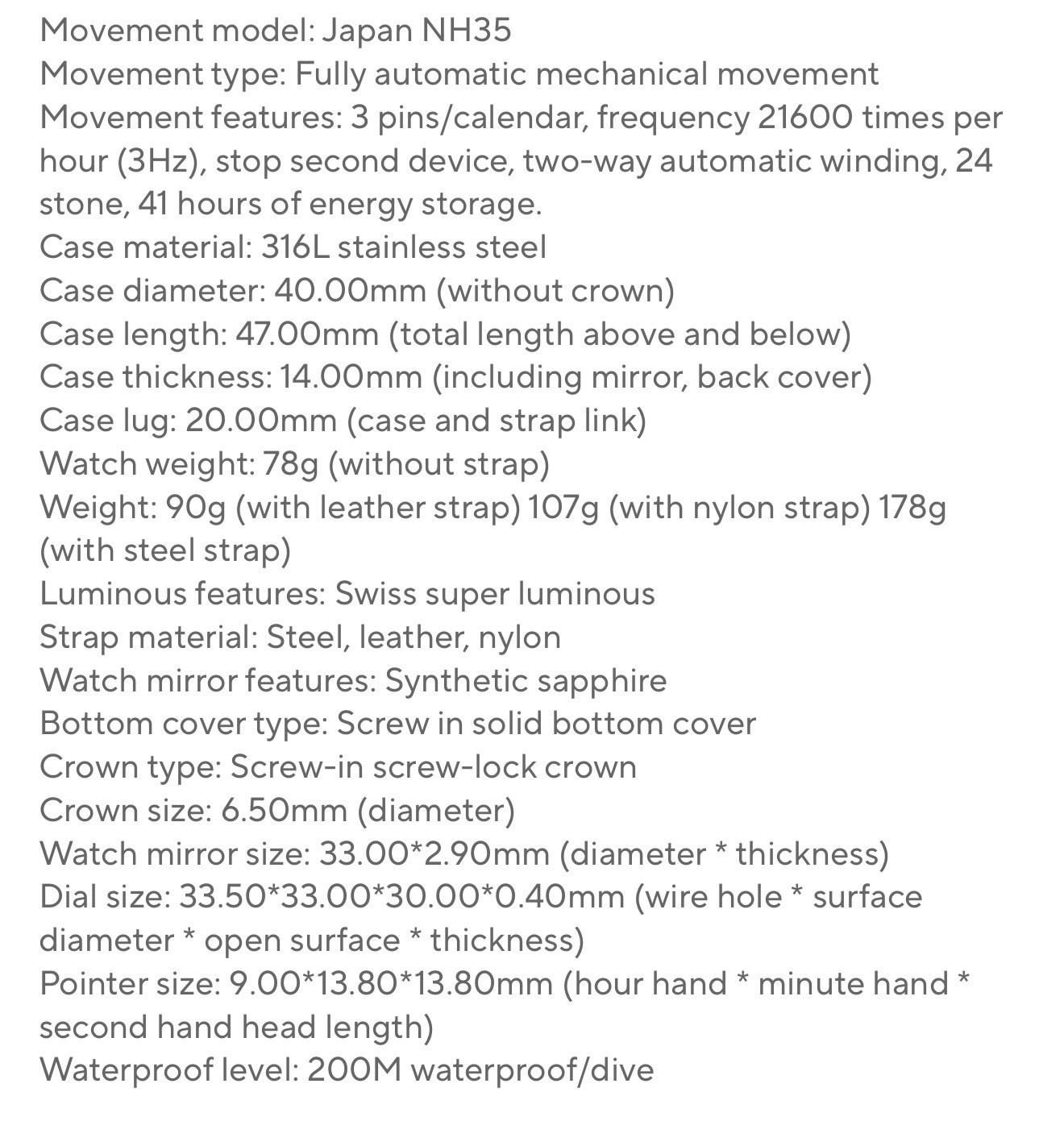 STEELDIVE SD STEELFLIER Sapphire Crystal NH35 40mm