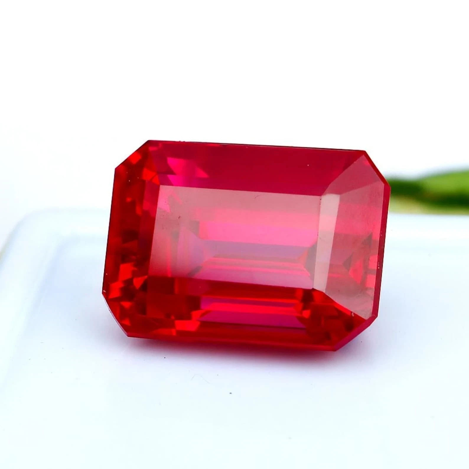 Natural Flawless Burmese Emerald Cut 10.20 Ct Red Ruby Certified Loose Gemstone