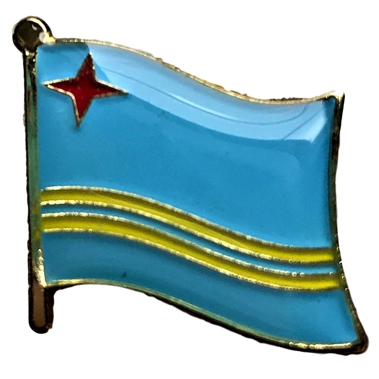 Aruba Country Flag Bike Motorcycle Hat Cap lapel Pin