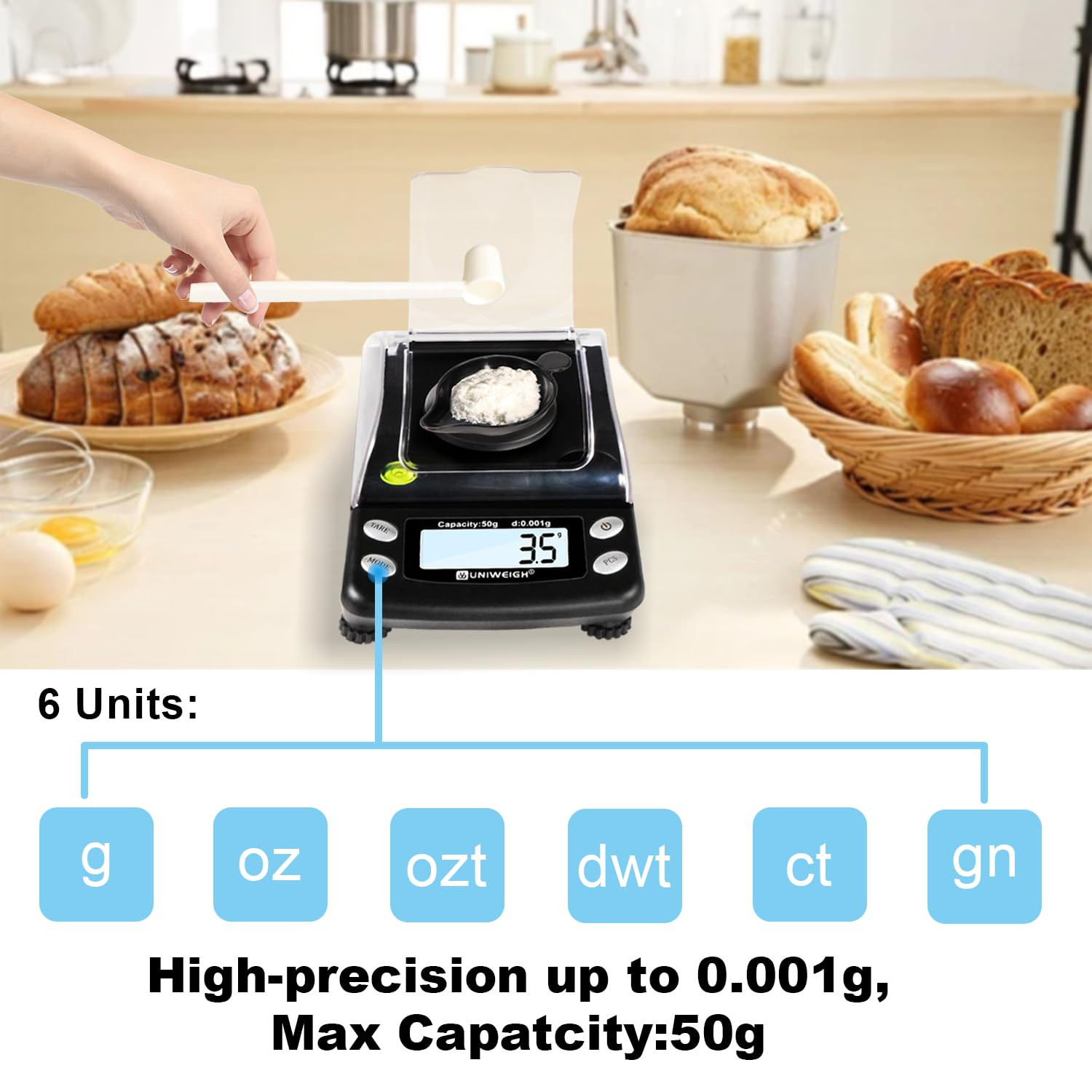 Digital Milligram Scale Accurate 0.001G/50G Mg Scale for Powder |