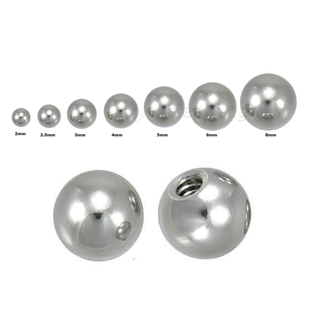 10pcs. Pack 20G 18G 16G 14G Steel Threaded Ball End Barbell Labret Horeshoe Part
