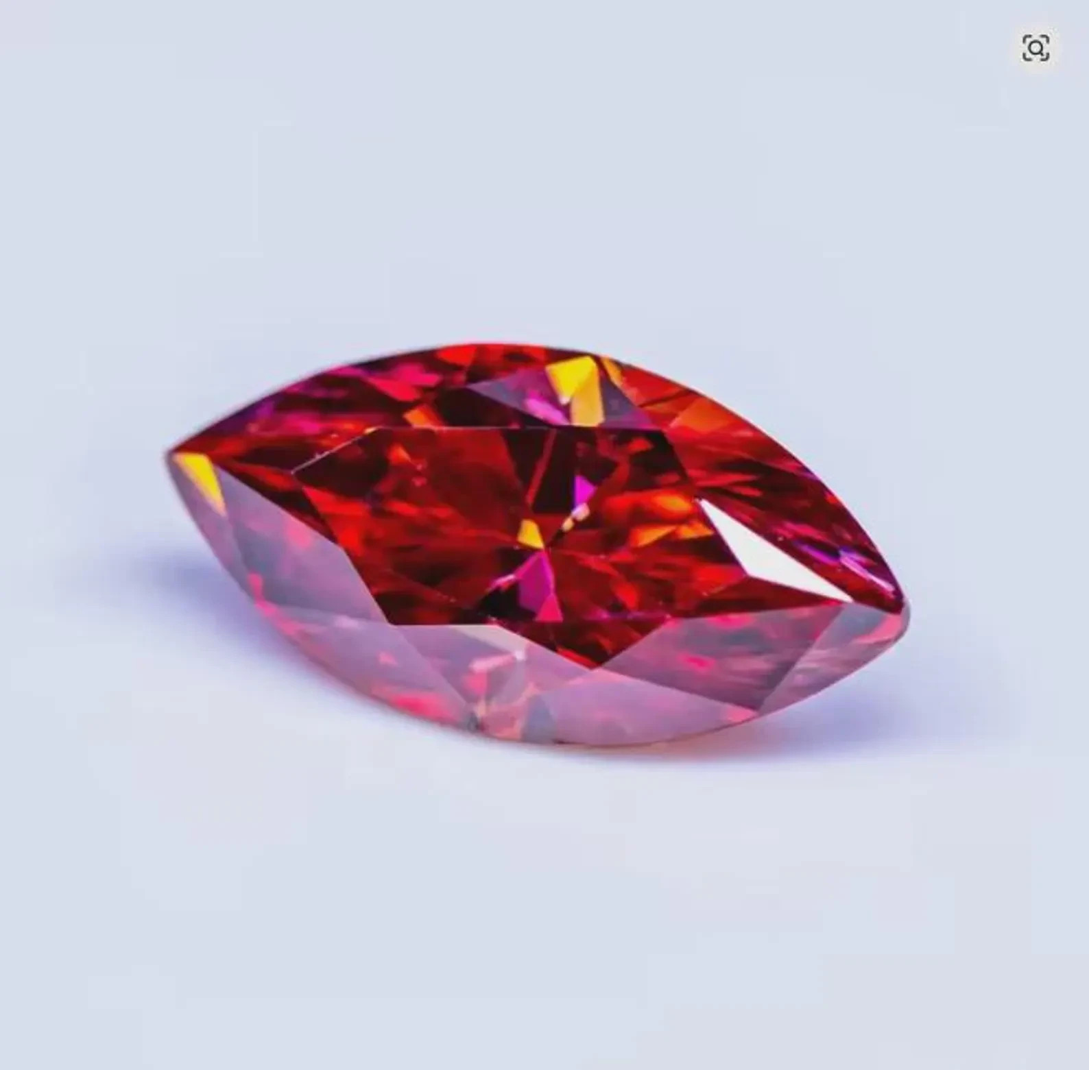 Luxury Red Marquise Cut Diamond 3 Ct VVS1 Loose Stone for Ring Setting