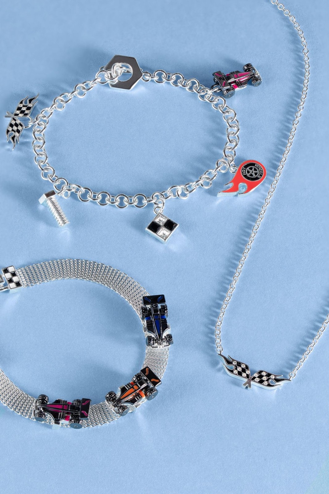 Alex and Ani Hot Wheels™ Checkered Flag Necklace – Car Necklace for Women, B…