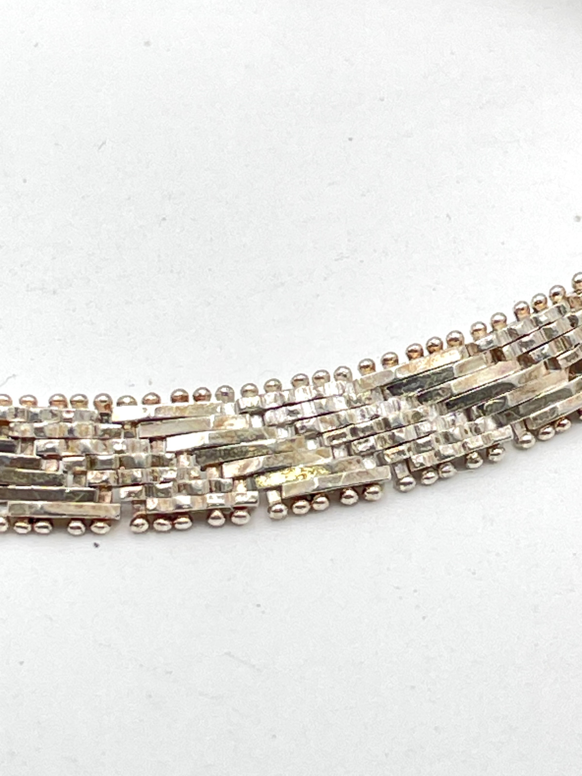 STERLING SILVER 925 MILOR ITALY 7.5″ CHAIN 7 mm Wide BRACELET 15.7g