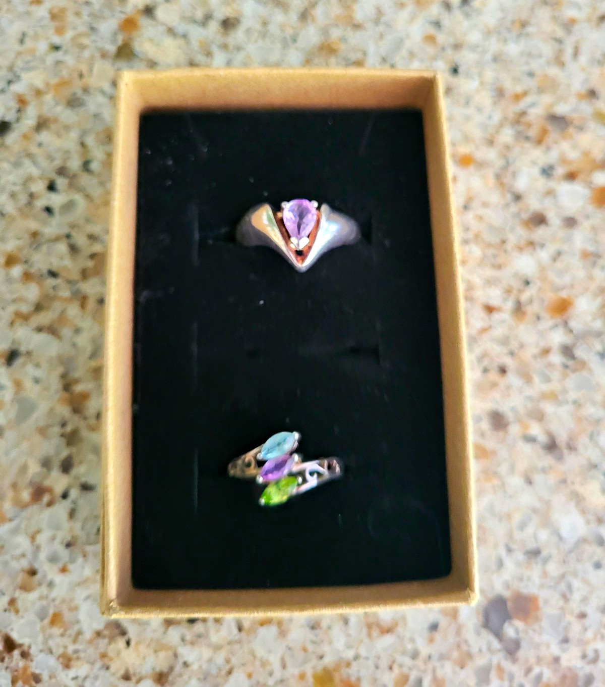 Sterling Silver Rings, Set of 2, Size 6 and 8