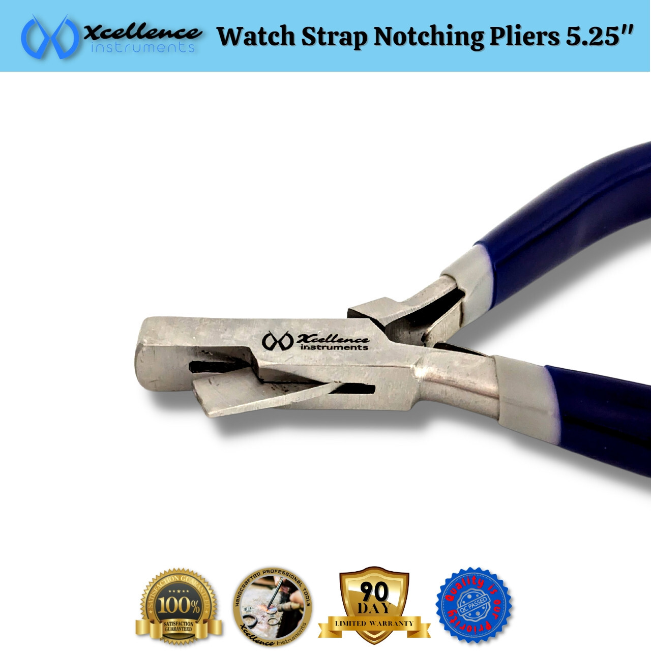 Xcellence Leather & Rubber Watch Strap Notching Pliers Repair Tools 5.25″ Purple