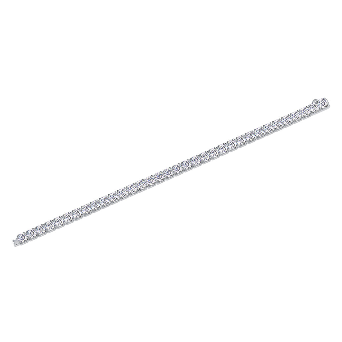 5MM Round Cut VVS1/D GRA Moissanite Tennis Bracelet Women 925 Sterling Silver
