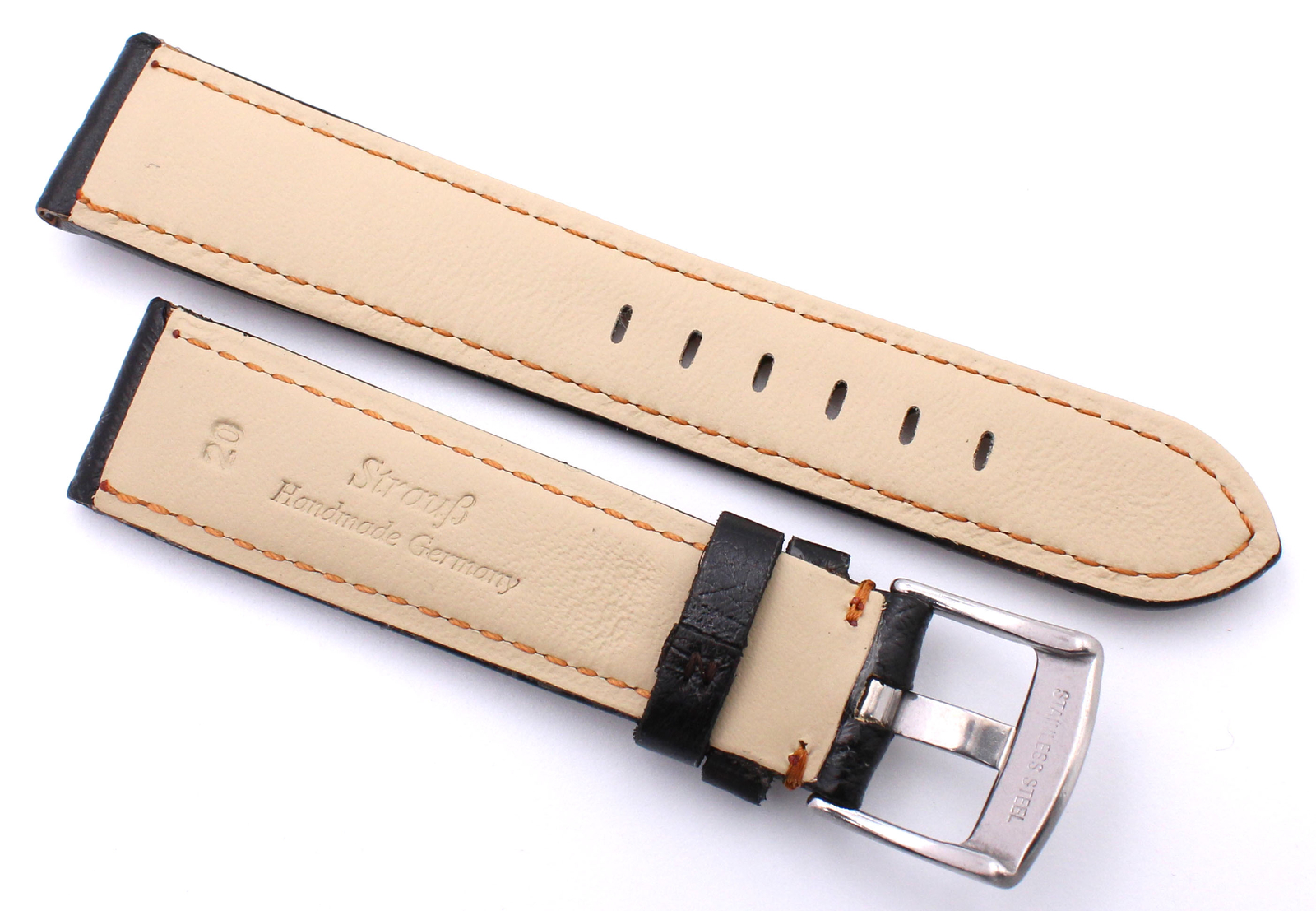 Strauss Watch Strap Cognac 20mm /18, Compatible Omega Made Germany