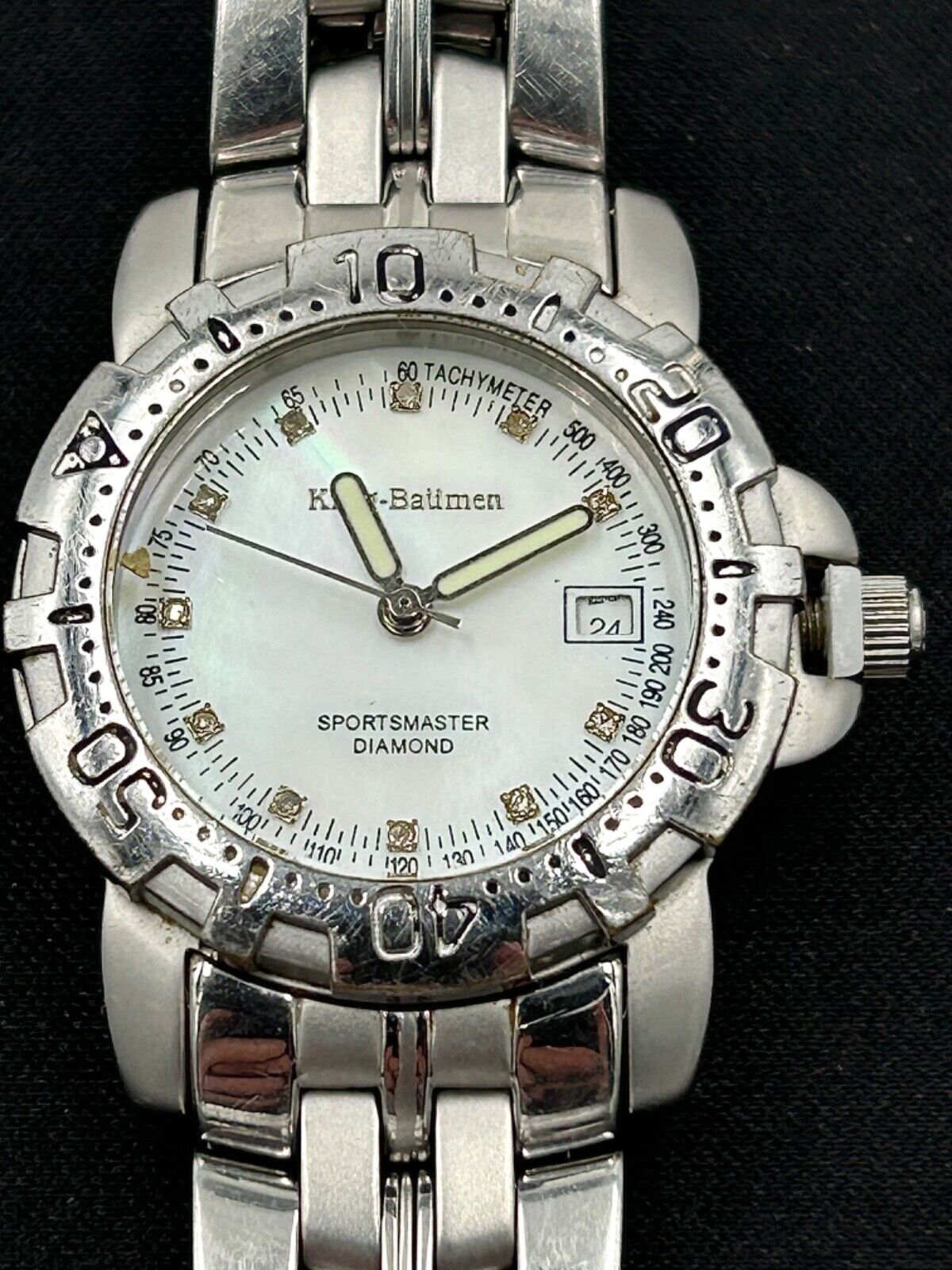 Krug-Baumen Sportsmaster Diamond Mod No. 241203DL-w-MoP Quartz Watch – Running