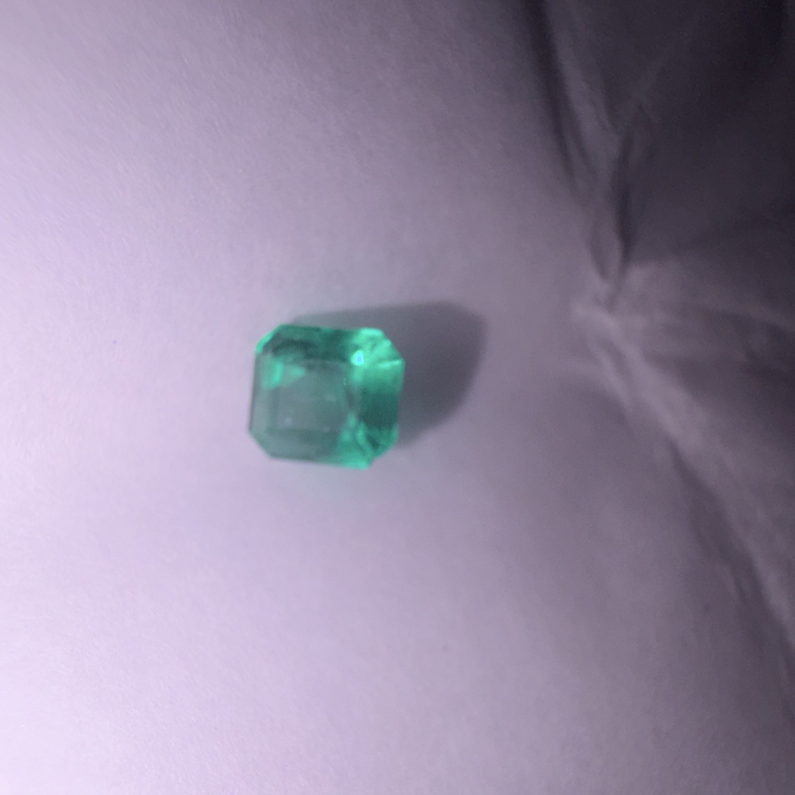 GIA Certified Natural Green Emerald Colombia Octagonal Clarity Enhanced 1pc
