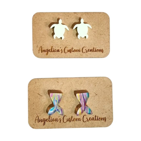 Ocean Whimsy Acrylic Studs Duo