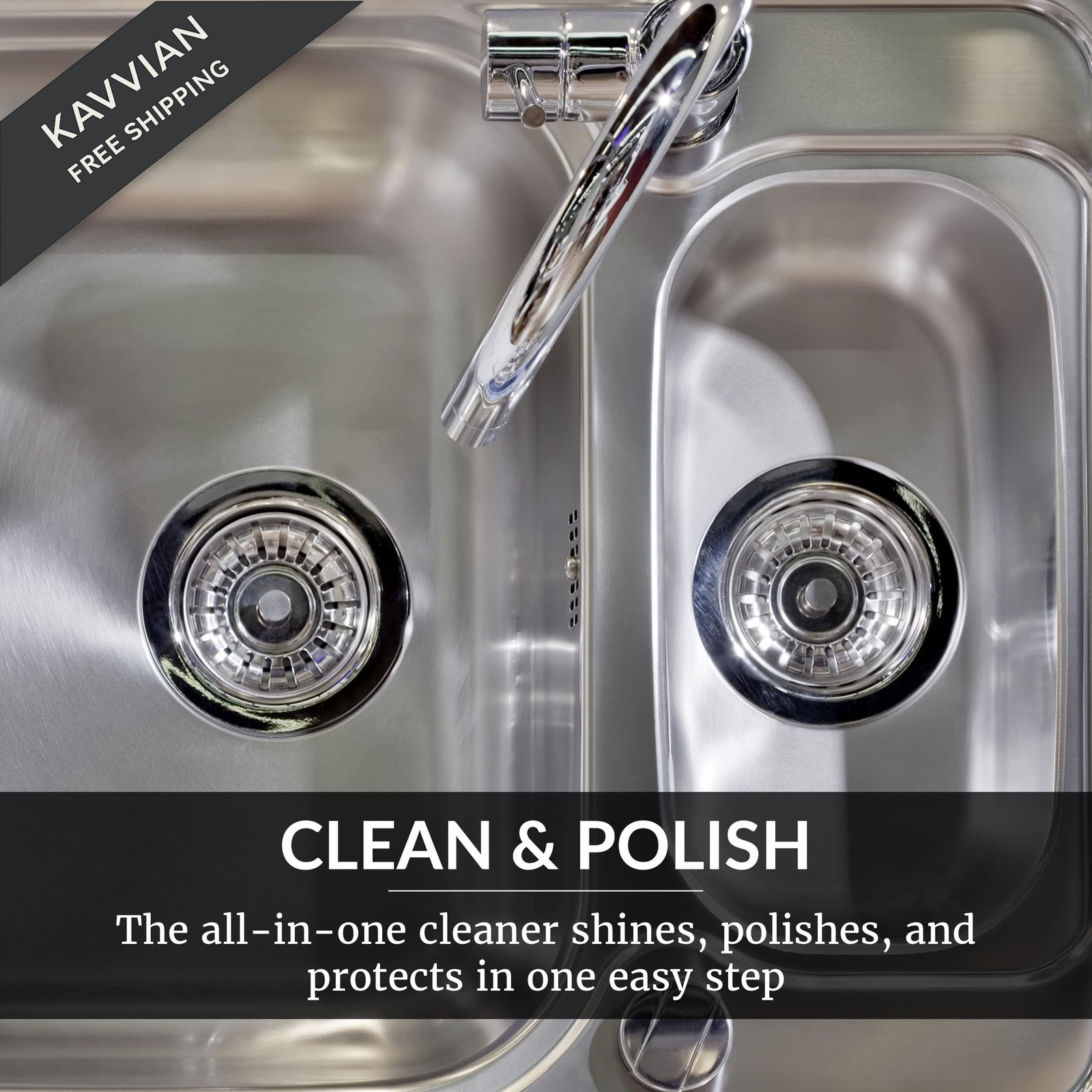 HOPE’S Perfect Sink Cleaner and Polish, 8.5 Fl Oz (Pack of 1), Black
