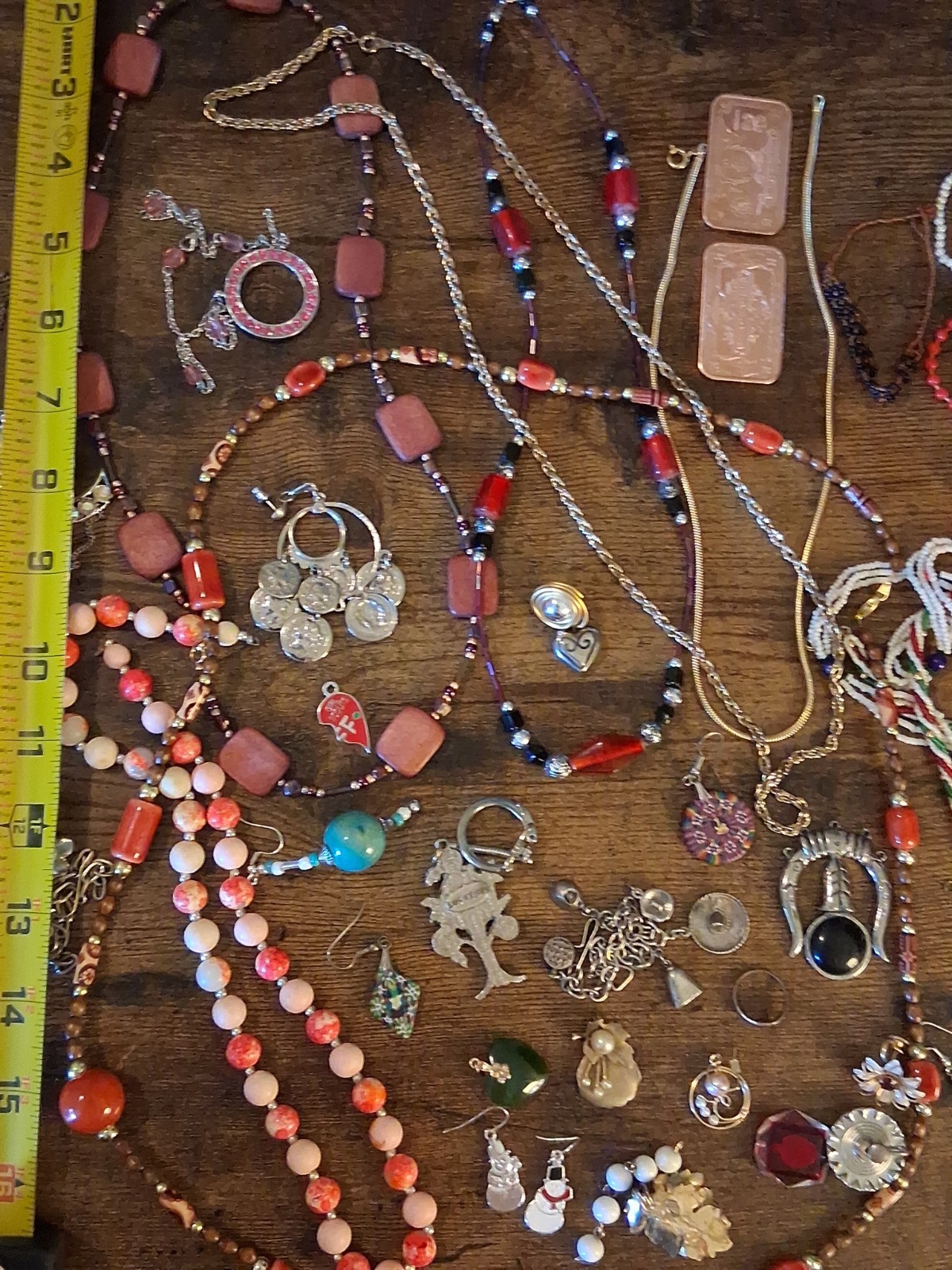 Assortment Costume Jewelry & Other Vintage Items Including 2 Ounces 999 Copper