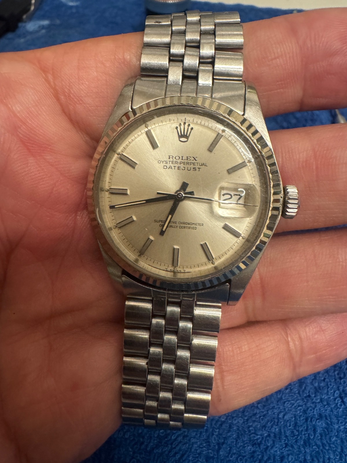 Rolex Datejust 1601 Vintage Jubilee Automatic Steel 36mm Silver Dial