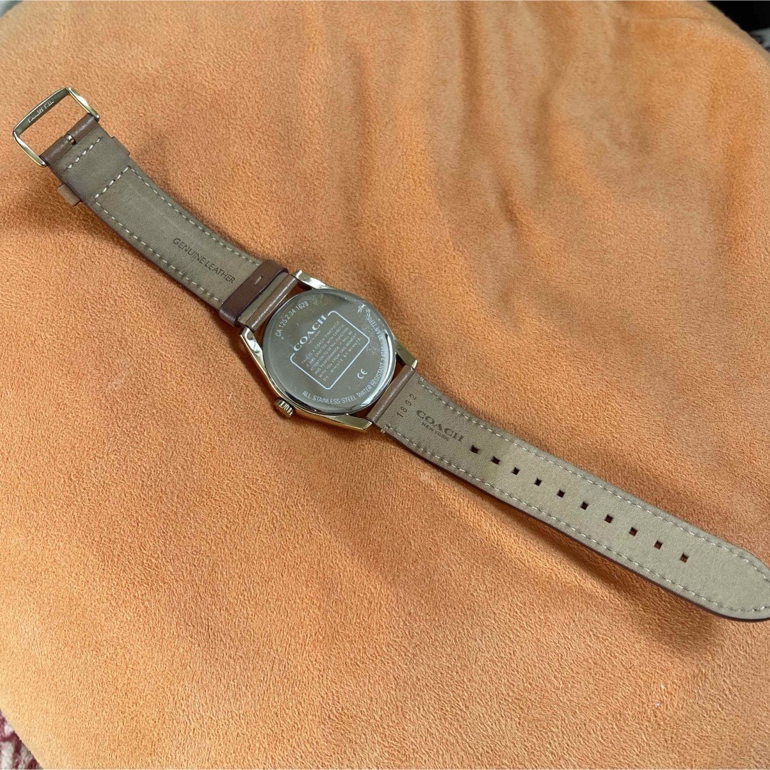 Coach Watch CA125 Brown with Box Gold Brown Leather Strap