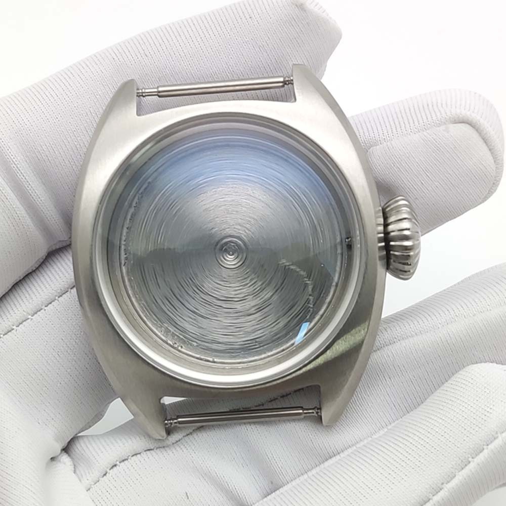 36mm Brushed Pilot Watch Case Sapphire Crystal Fit NH35 NH36 NH70 Movement Mod