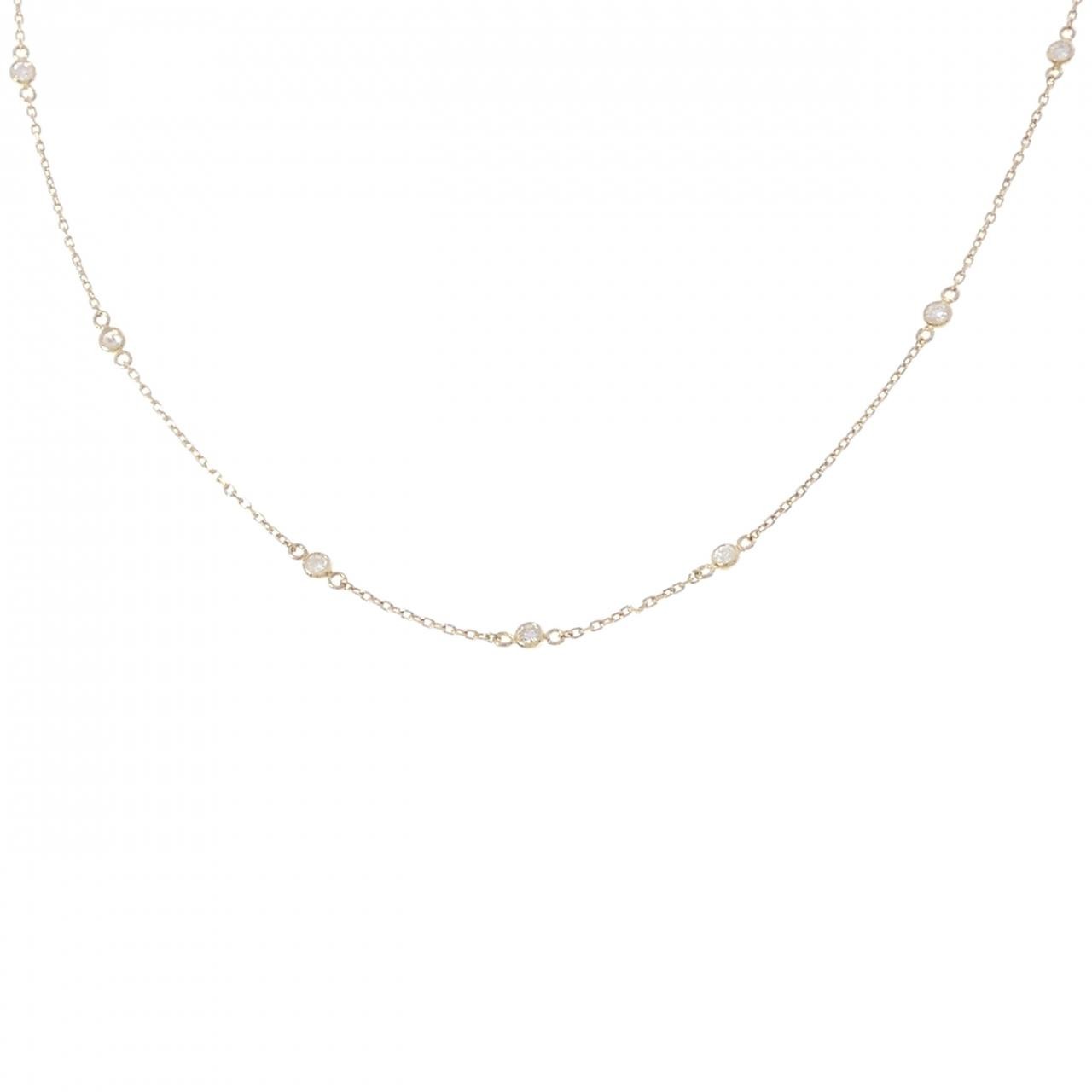 Authentic 18K Yellow Gold Diamond Necklace 0.27CT #230-000-664-6713