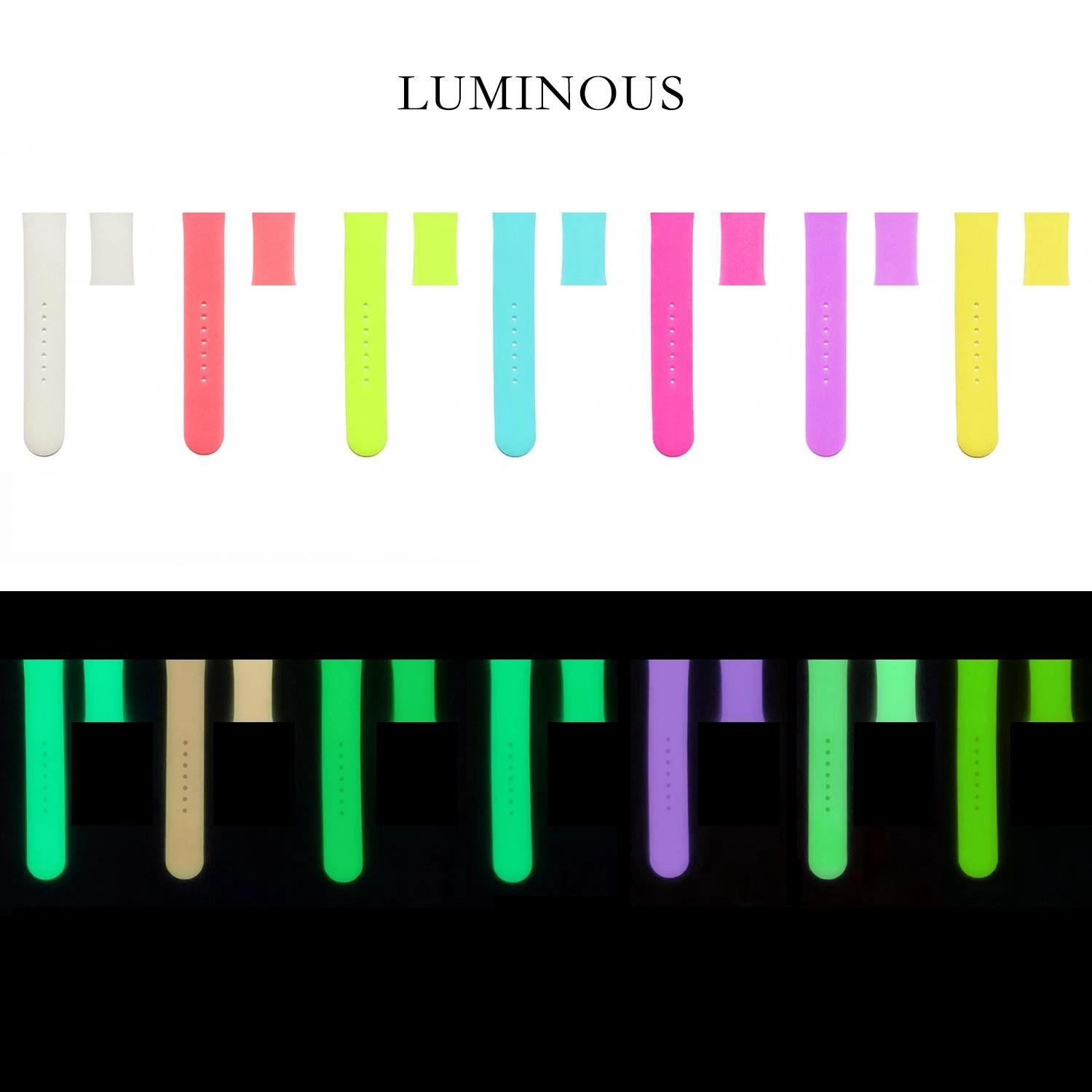 Night Glow Silicone Band Luminous for Apple Watch Strap Iwatch Light in the Dark