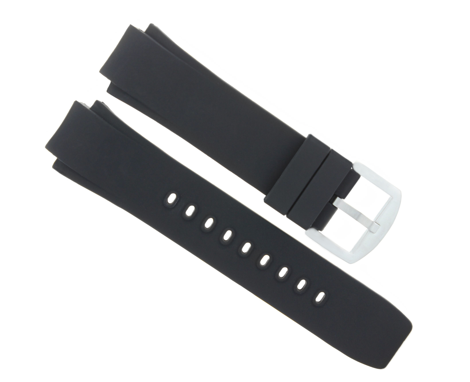 SILICON RUBBER BAND STRAP FOR IWC 35380 353804 DUAL CROWN AQUATIMER BLACK