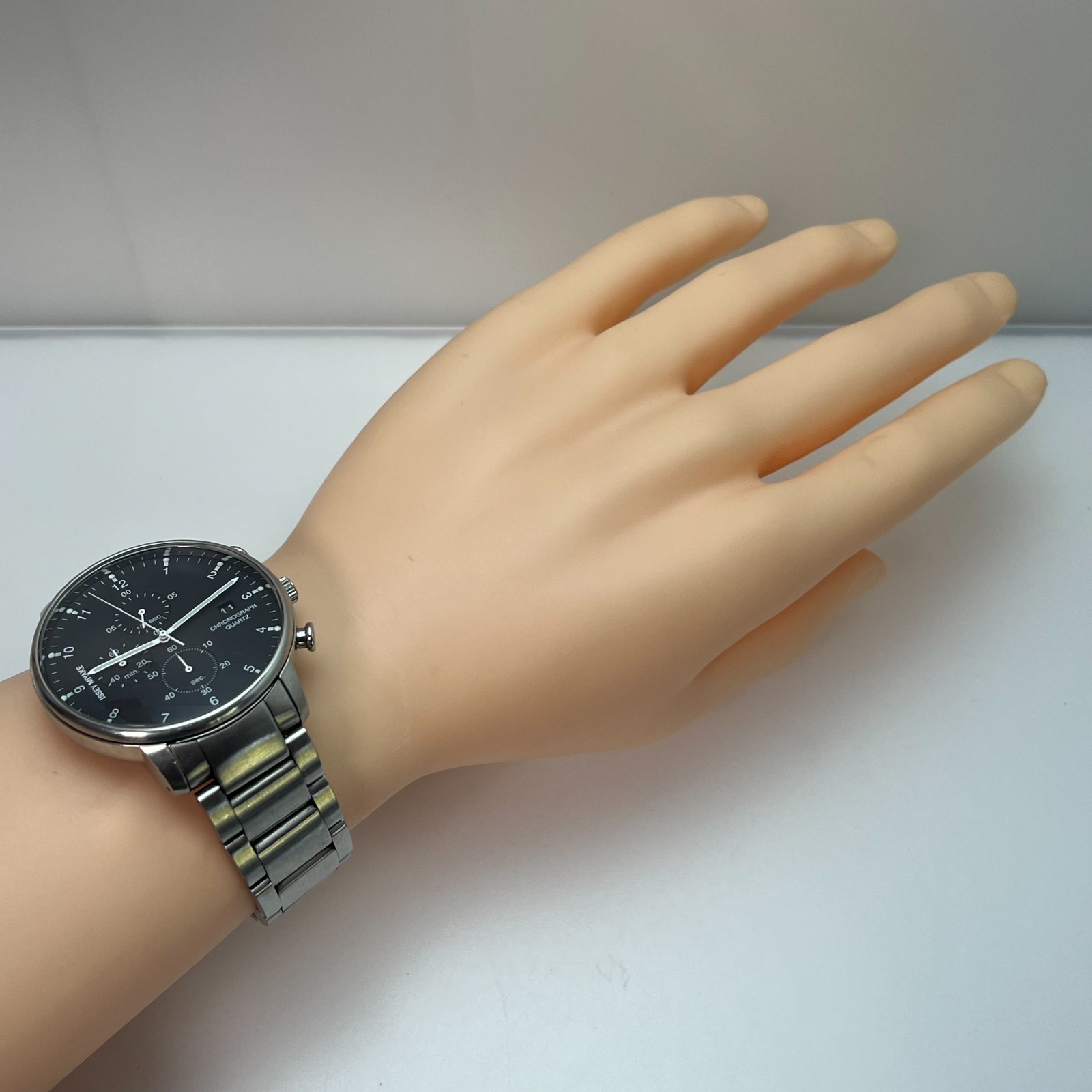 SEIKO ISSEY MIYAKE C NYAD001 Qz Watch Ichiro Iwasaki Black Dial Japan #142B