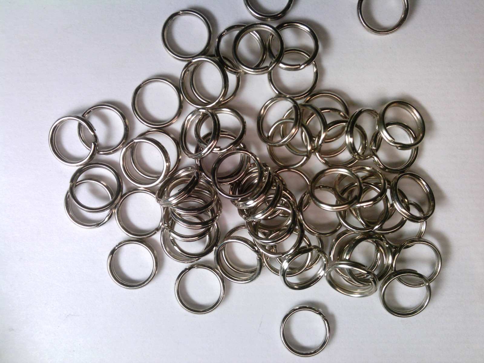 Vtg LOT SILVER METAL OPEN JUMP RING 10mm approx #013019c CLOSE OUT FINAL SALE