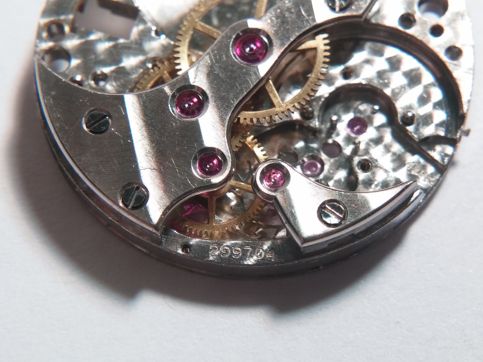 Lecoultre 428.2 100 main plate, wheels, bridges, pre-owned for watch repair