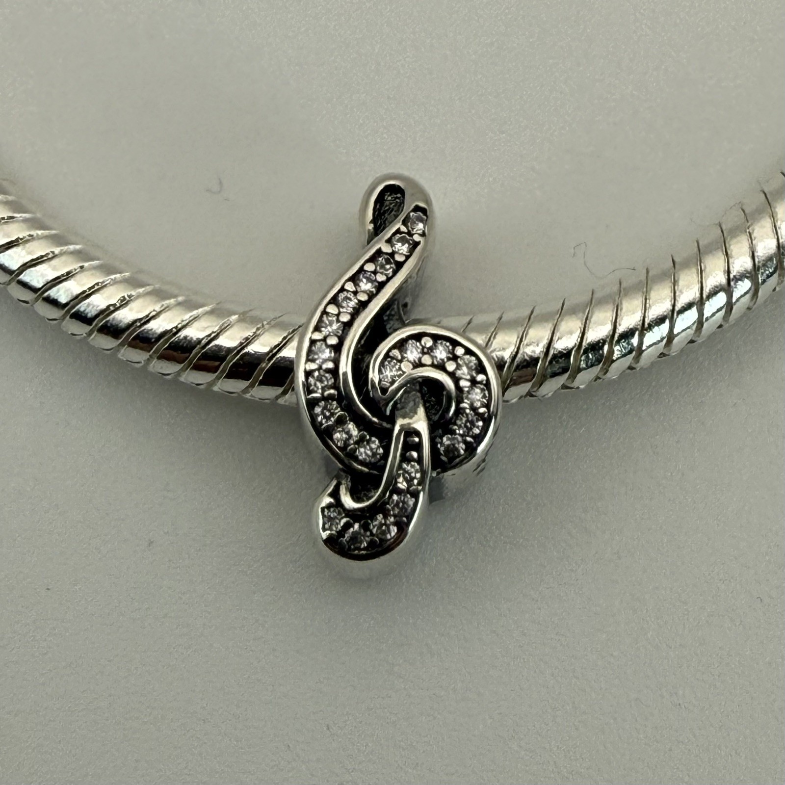 Pandora Music Treble Clef Charm S925 ALE Sparkling Notes Silver Bead