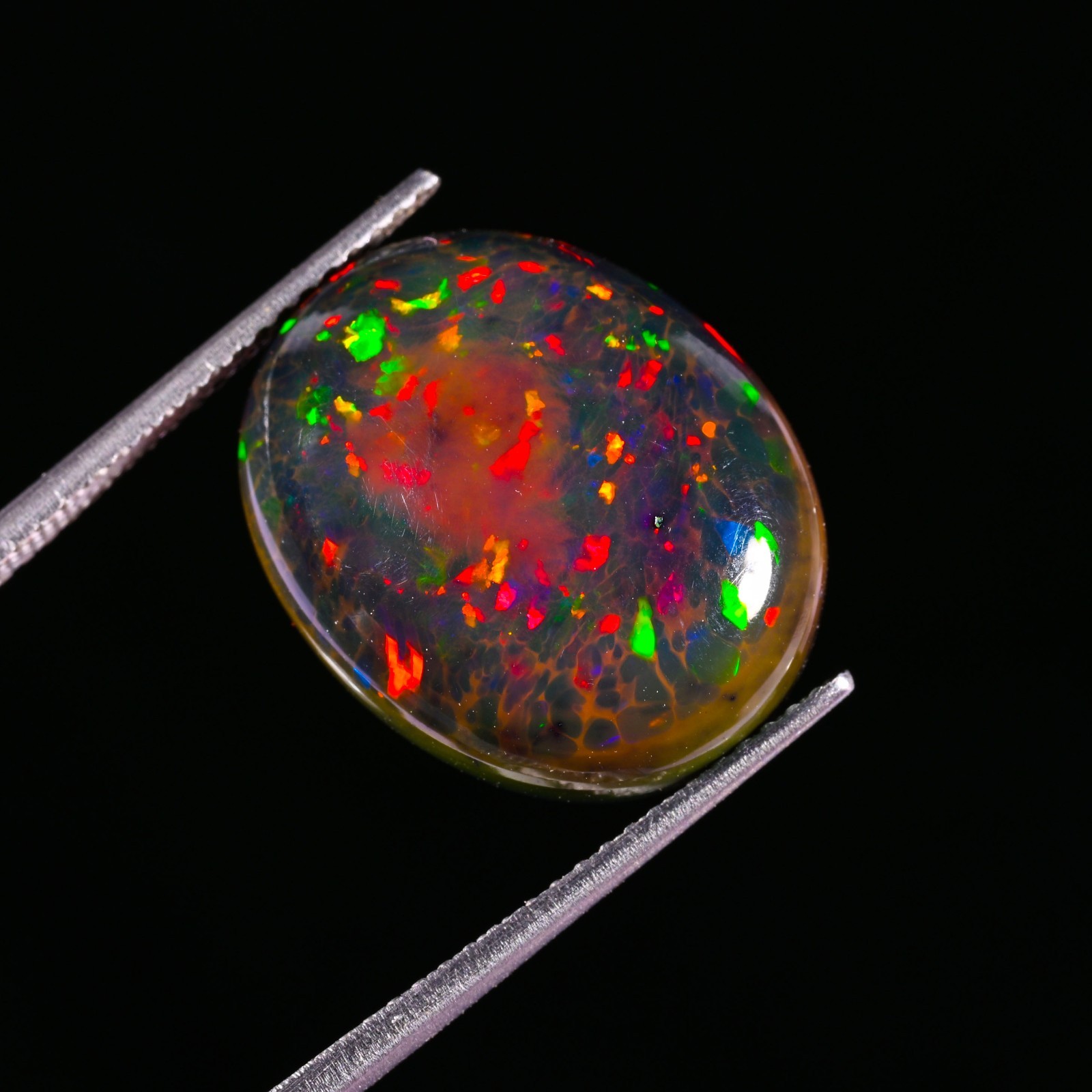 7.00 Ct Natural Ethiopian Opal Welo Fire Opal Cabochon Loose Gemstone 17x14x7 mm