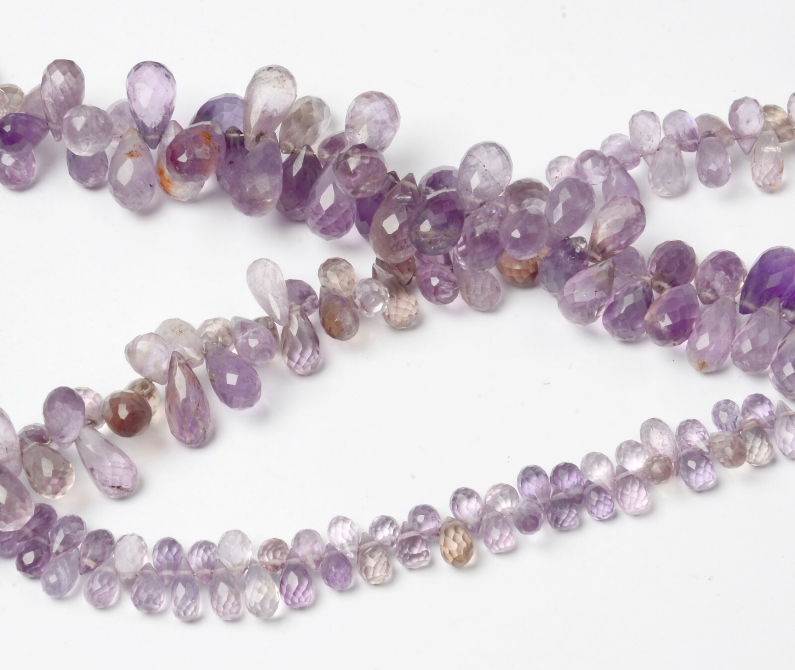 Natural Amethyst Gemstone Drop Beads, 8 Inch Strand Size 4X7-5X8 MM Beads RNB-68