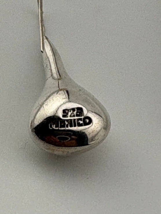 MEXICO TC885 925 STERLING SILVER MODERNIST TEARDROP EARRINGS 1 5/8″ 9.53G 4122