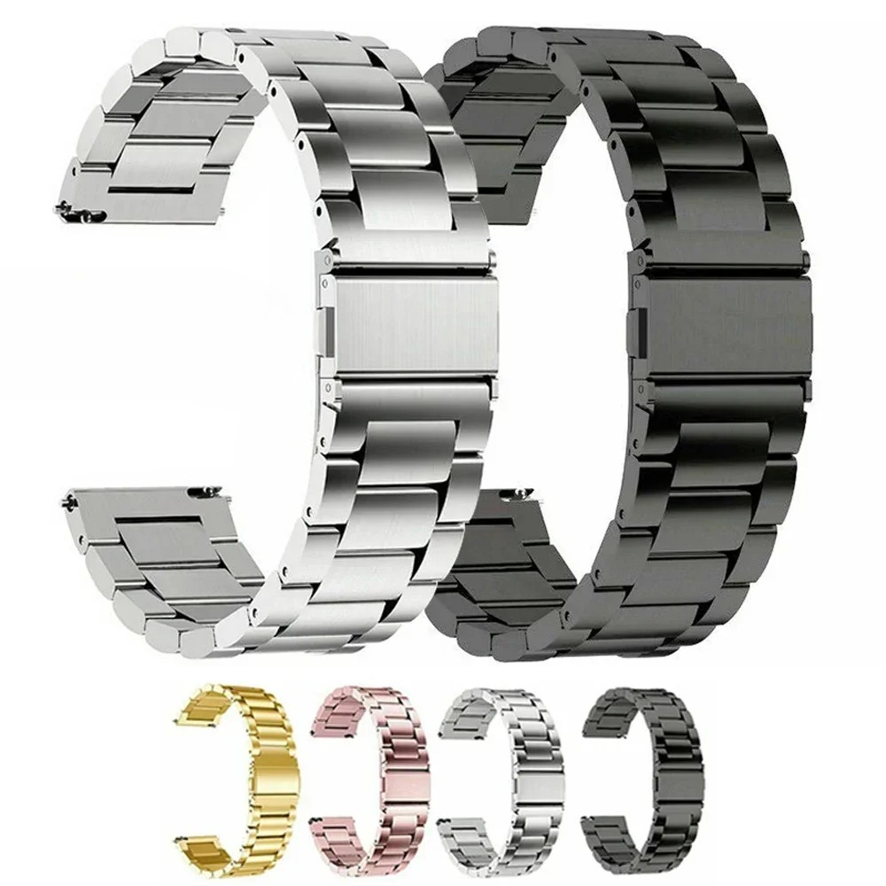 22mm Steel Watch Strap For Huami amazfit BIP 6 5 GTR 4 3 GTR 47mm Stainless Band