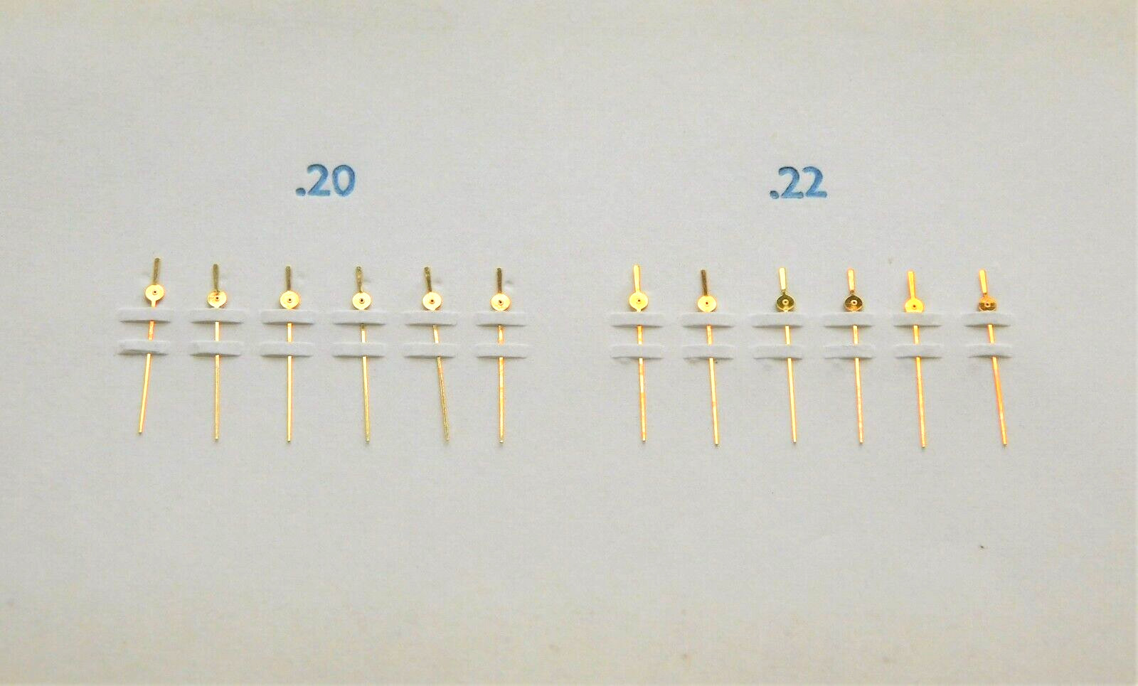 Vintage Sweep Second Hands Gold 11.00mm 12 pieces Swiss made x 1 card