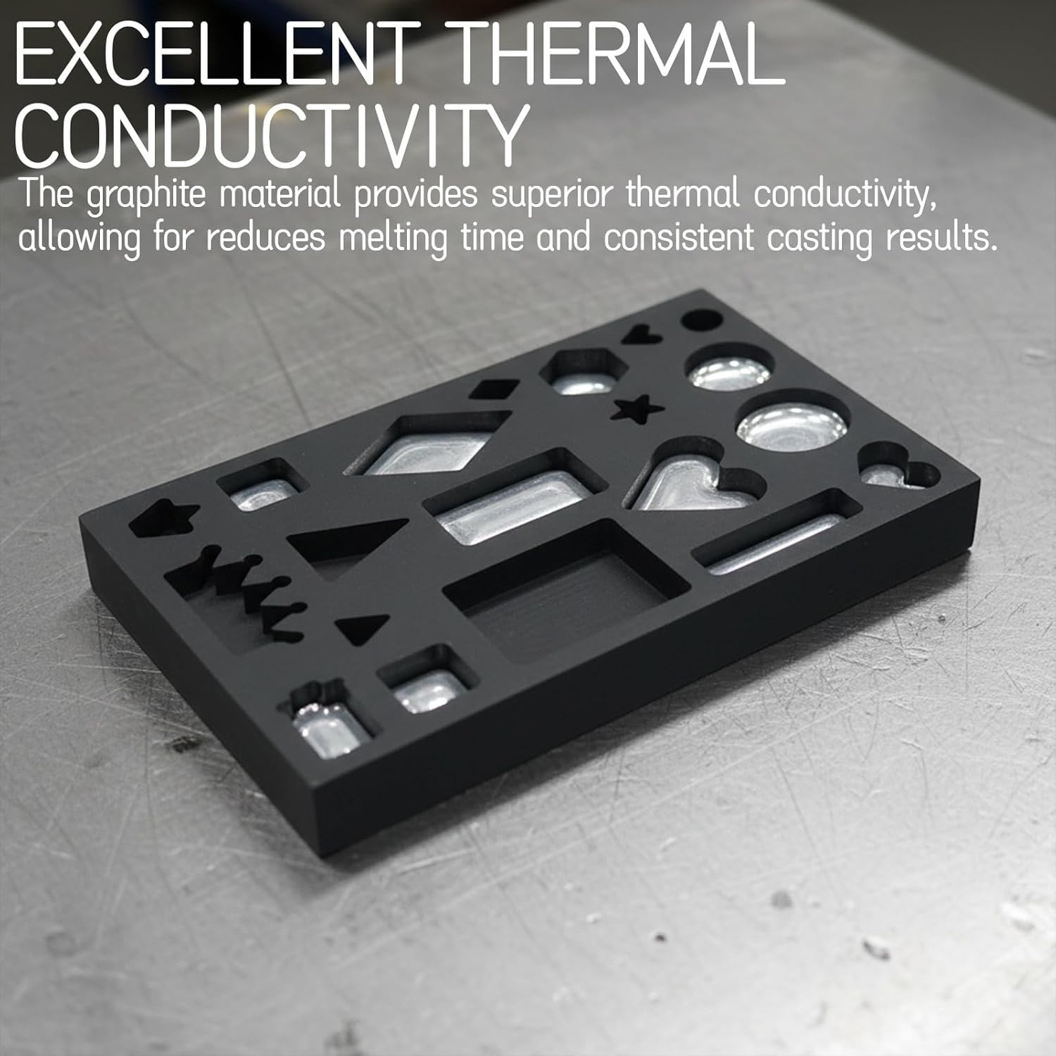 20-In-1 Graphite Ingot Mold for Metal Melting and Casting – Ideal for Gold, Silv