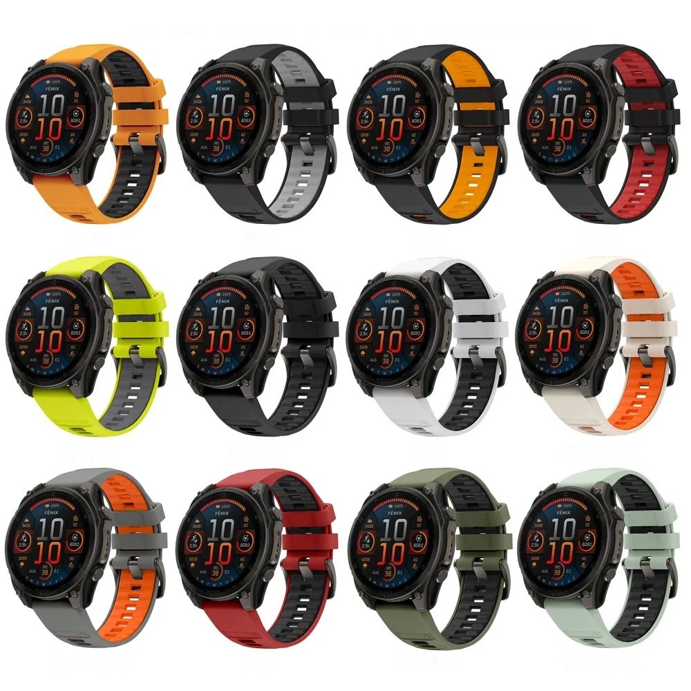 Premium Sport Strap for Fenix 8 QuickFit Silicone Band for Garmin Fenix 47/51mm